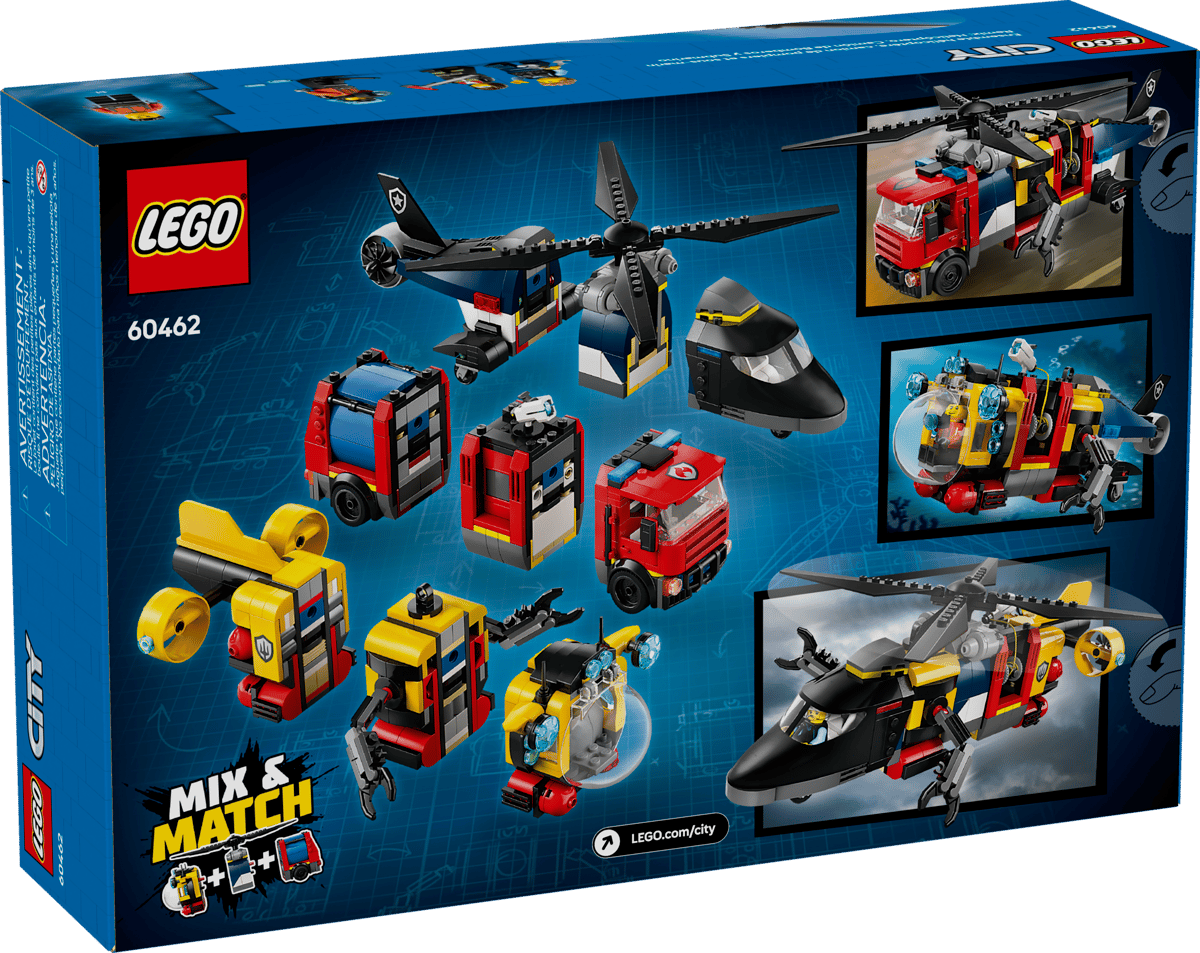 60462 - Helikopter, brandweerauto en onderzeeër remix