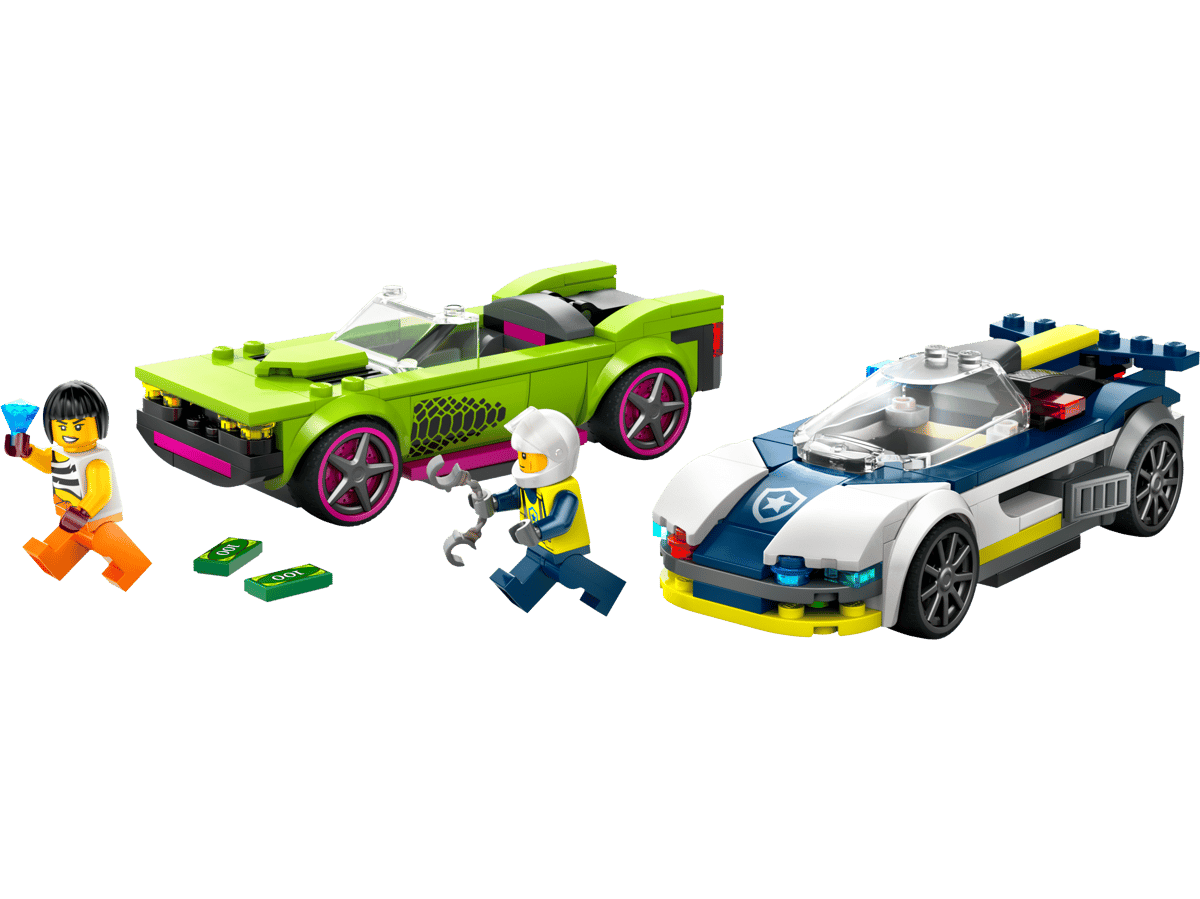60415 - Politiewagen en snelle autoachtervolging